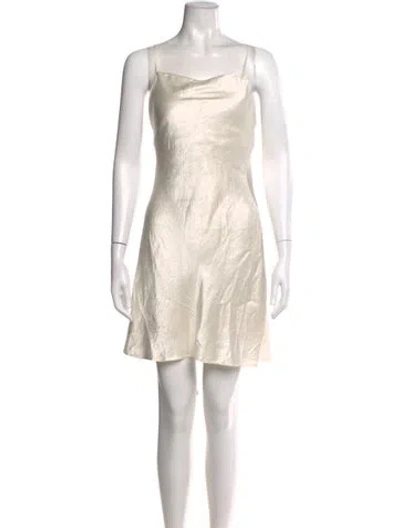 Pre-owned Third Form Cowl Neck Mini Dress W/ Tags In Neutral