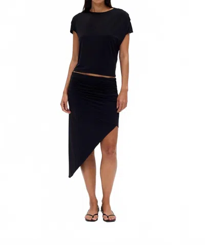 Third Form Crave Back Cut Out Top In Graphite In Black