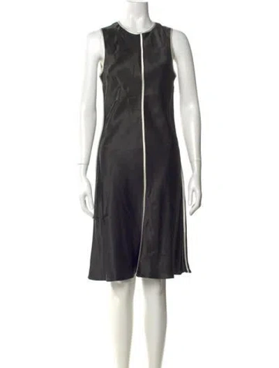 Pre-owned Third Form Crew Neck Knee-length Dress In Black