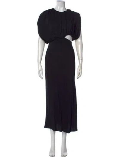 Pre-owned Third Form Crew Neck Long Dress In Black