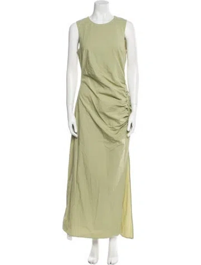 Pre-owned Third Form Crew Neck Long Dress In Green
