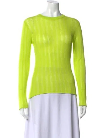 Pre-owned Third Form Crew Neck Long Sleeve Top W/ Tags In Green