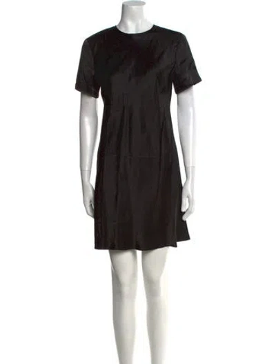 Pre-owned Third Form Crew Neck Mini Dress In Black