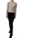 Third Form Crush Bias Halter Top In Silver In Silver