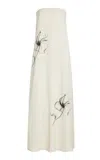 Third Form Dream State Painted Georgette Maxi Dress In Off-white