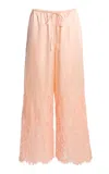 Third Form Adore Lace-trimmed Silk-blend Pants In Pink