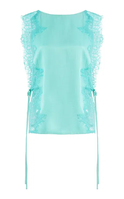 Third Form Exclusive Affinity Lace Camisole Top In Blue