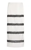 Third Form Exclusive Lace-inset Satin Maxi Skirt In Multi