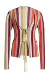 Third Form Exclusive Rythym Striped Knit Top In Multi