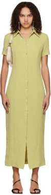 Third Form Waffle Midi Shirt Midi Dress In Mint In Mint