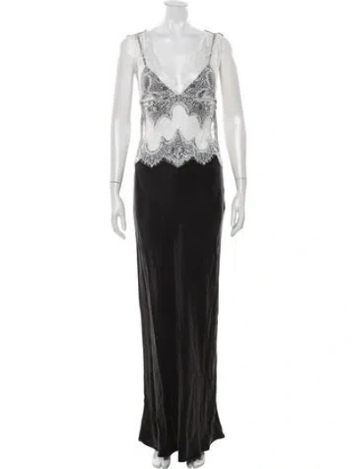 Pre-owned Third Form Lace Pattern Long Dress W/ Tags In Black