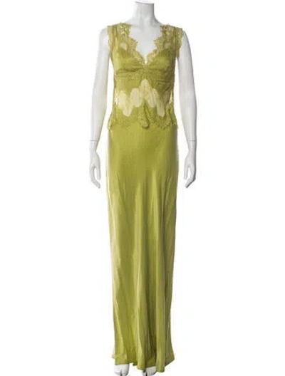 Pre-owned Third Form Lace Pattern Long Dress W/ Tags In Green