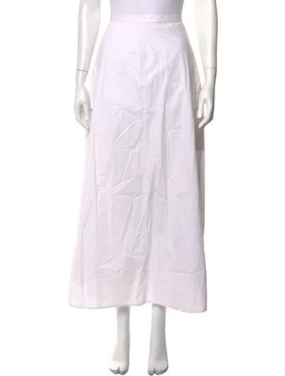 Pre-owned Third Form Midi Length Skirt In White