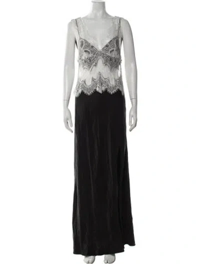 Pre-owned Third Form Nylon Long Dress In Black
