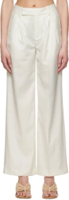 Third Form Off-white Polyester Trousers In Cream