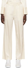 Third Form Off-white Under Current Trousers In Cream