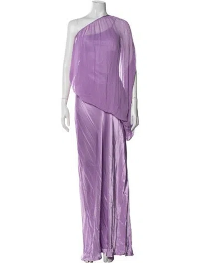Pre-owned Third Form One-shoulder Long Dress W/ Tags In Purple