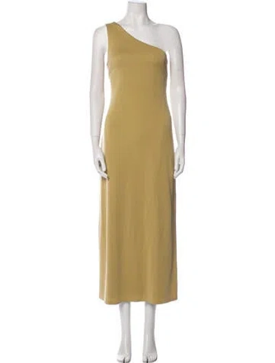 Pre-owned Third Form One-shoulder Midi Length Dress In Neutral