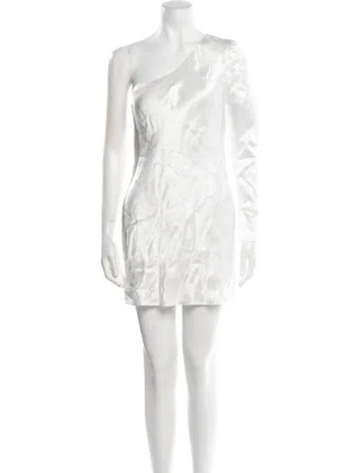 Pre-owned Third Form One-shoulder Mini Dress In White