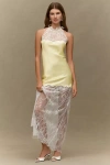 Third Form Poetry High-neck Lace Dress In Yellow