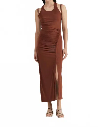 THIRD FORM PUSH PULL TANK DRESS IN CINNAMON