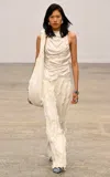 Third Form Ruched Satin Top In White