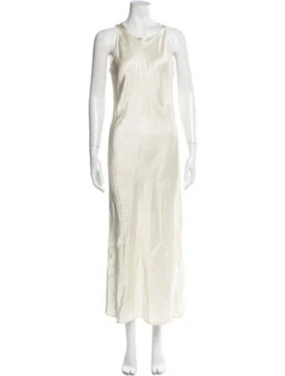 Pre-owned Third Form Scoop Neck Long Dress In Neutral