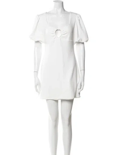 Pre-owned Third Form Scoop Neck Mini Dress In White