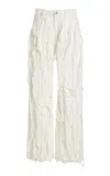 Third Form Senses Distressed Rigid Low-rise Straight-leg Jeans In White