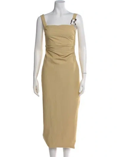 Pre-owned Third Form Square Neckline Mini Dress In Neutral