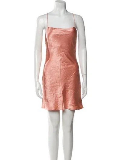 Pre-owned Third Form Square Neckline Mini Dress In Pink