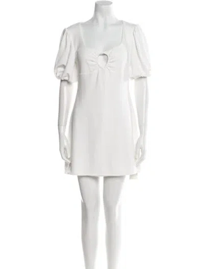 Pre-owned Third Form Square Neckline Mini Dress In White