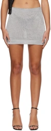 Third Form Ssense Exclusive Silver Heavy Metal Miniskirt In Silver