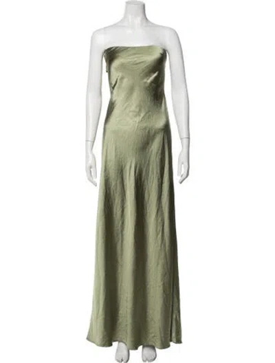 Pre-owned Third Form Strapless Long Dress In Green