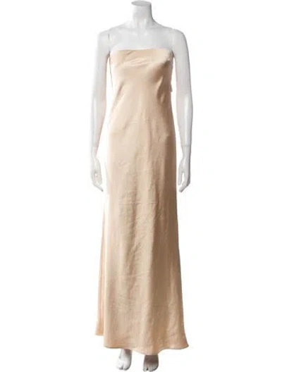 Pre-owned Third Form Strapless Long Dress In Neutral