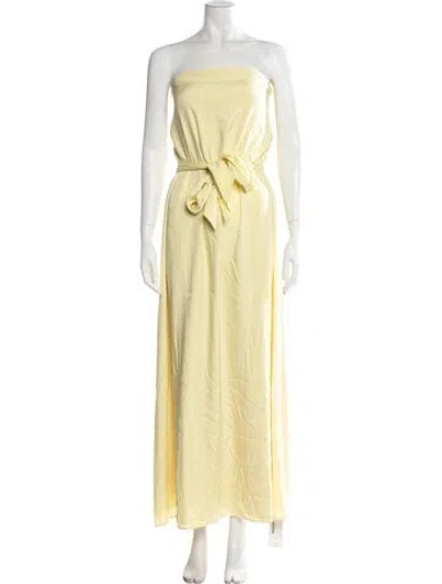 Pre-owned Third Form Strapless Long Dress W/ Tags In Yellow