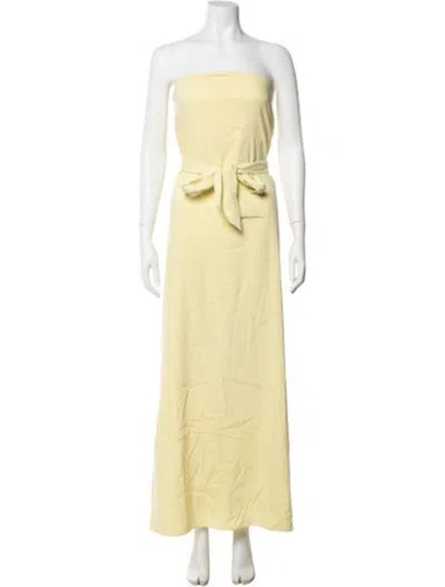 Pre-owned Third Form Strapless Long Dress In Yellow