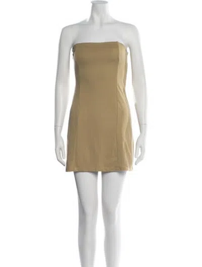 Pre-owned Third Form Strapless Mini Dress In Neutrals