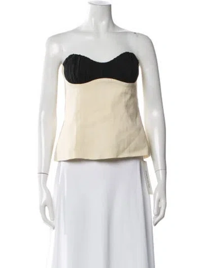 Pre-owned Third Form Strapless Top In Neutral