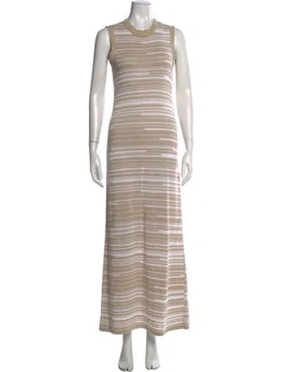 Pre-owned Third Form Striped Long Dress In Neutrals