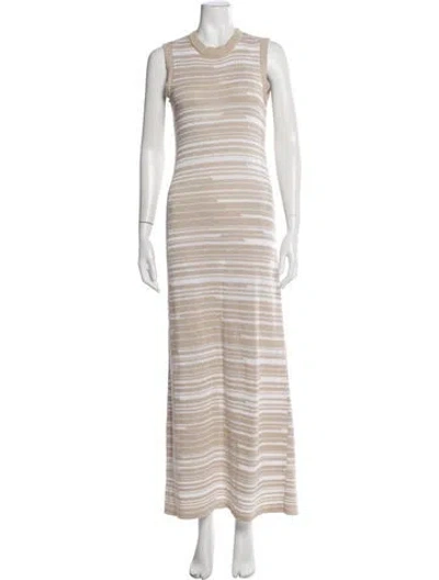 Pre-owned Third Form Striped Long Dress W/ Tags In Neutrals