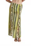 Third Form Stroke Frill Maxi Skirt In Brush Stroke In Multi