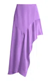 Third Form Threshold Flow Satin Midi Skirt In Purple