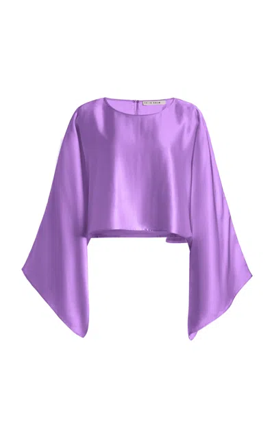 Third Form Threshold Satin Top In Purple