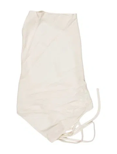 Pre-owned Third Form Tie Neck Sleeveless Top In White