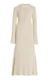Third Form Unbound Boucle-knit Maxi Shirt Dress In Ivory