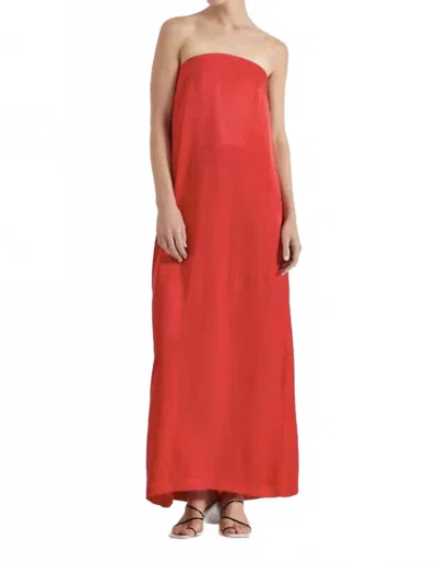Third Form Voyage Strapless Maxi Dress In Crimson In Red
