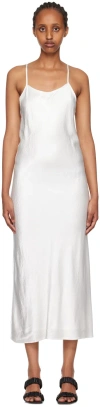 Third Form White Crush Bias Maxi Dress In White