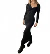 Third Form Wind Through Back Out Maxi Dress In Black In Black