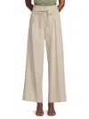 Third Form Women's Belted Pleated Wide Leg Pants In Pumice